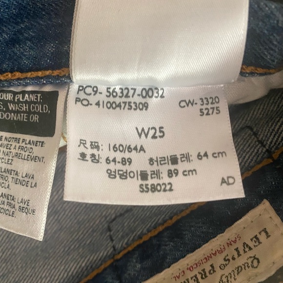 Levi’s 501 High Rise Denim Shorts size 25 - Picture 6 of 6